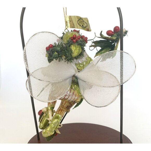 Mark Roberts Hanging Mistletoe and Holly Fairy Christmas Ornament Ltd Ed 7" Tall - Picture 7 of 13